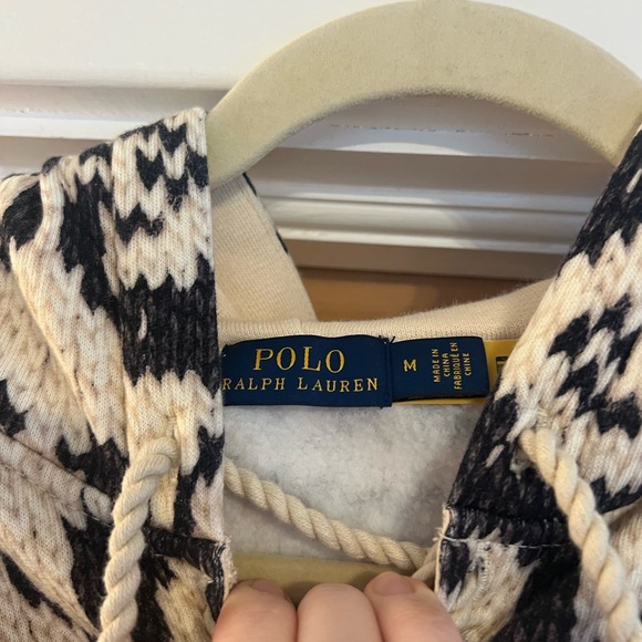 Polo by Ralph Lauren Black and Cream Hoodie - Picture 5 of 6